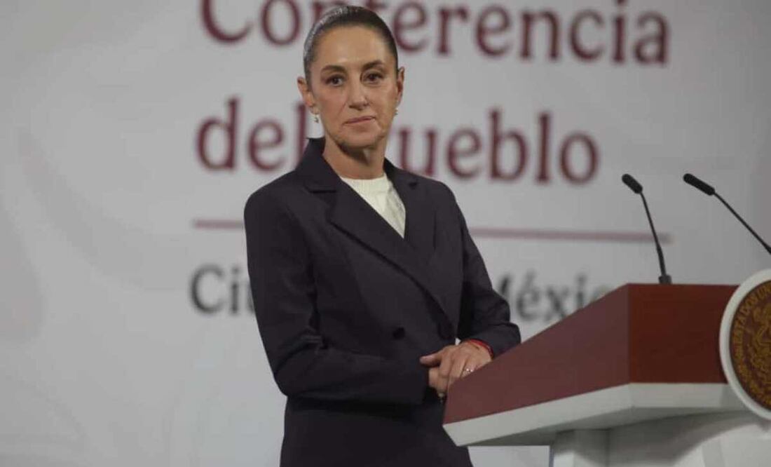 Claudia Sheinbaum, presidenta de México, durante la mañanera del 5 de noviembre del 2025. Foto: Carlos Mejía/ EL UNIVERSAL