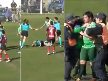 VIDEO. Futbolista golpea cobardemente a árbitra y termina preso