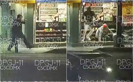 VIDEO: Así fue como un policía mató a asaltante en Oxxo de Eduardo Molina