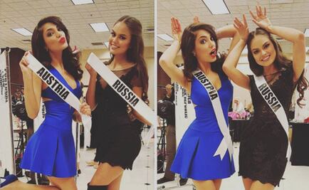 Aspirantes a Miss Universo se besan en la boca
