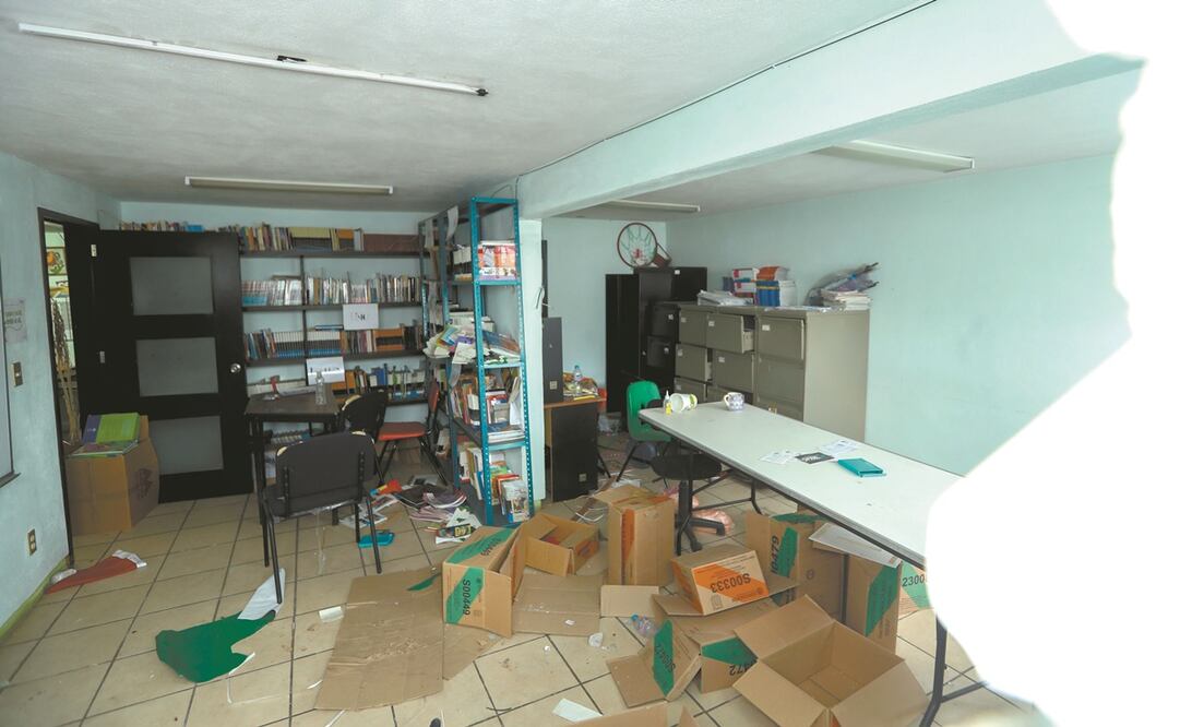 En la zona oriente y Valle de Toluca, en el Estado de México, escuelas han sido vandalizadas y algunas no cuentan con luz ni agua. Foto: Jorge Alvarado/ EL UNIVERSAL.