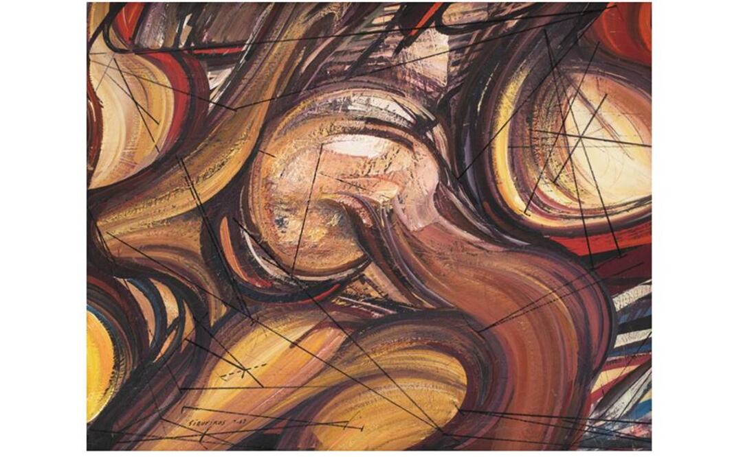Este acrílico sobre madera es un estudio para el panel del mural del Polyforum conocido como “Marcha de la humanidad”. (FOTO: cortesía Morton)