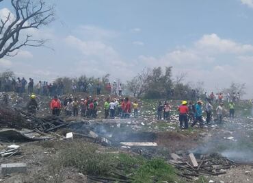 Explosión en polvorín provoca movilización en Tultepec