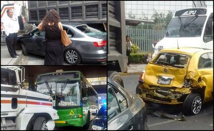 Reportan choque múltiple en Reforma