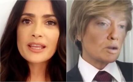 Salma Hayek "intercambia" rostro con Donald Trump
