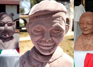 El autor del busto de Juárez y AMLO, ahora devela figura de Cantinflas