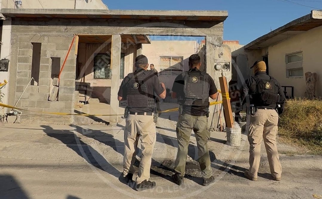 El inmueble cateado se ubicada cerca de la zona donde fue localizado el cuerpo. Foto: Fiscalía General de Justicia de Nuevo León