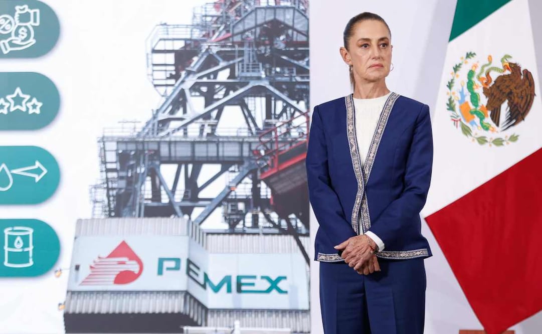 La presidenta Claudia Sheinbaum durante la mañanera del 4 de febrero del 2026. Foto: Diego Simón / EL UNIVERSAL