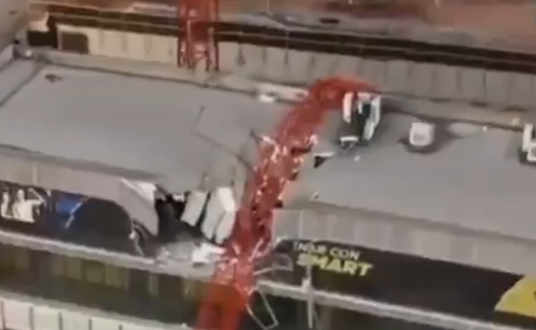 Una grúa cayó sobre un gimnasio dentro de un centro comercial en Costa Rica, Chile, dejando un muerto. (25/01/25) Foto: Captura de pantalla