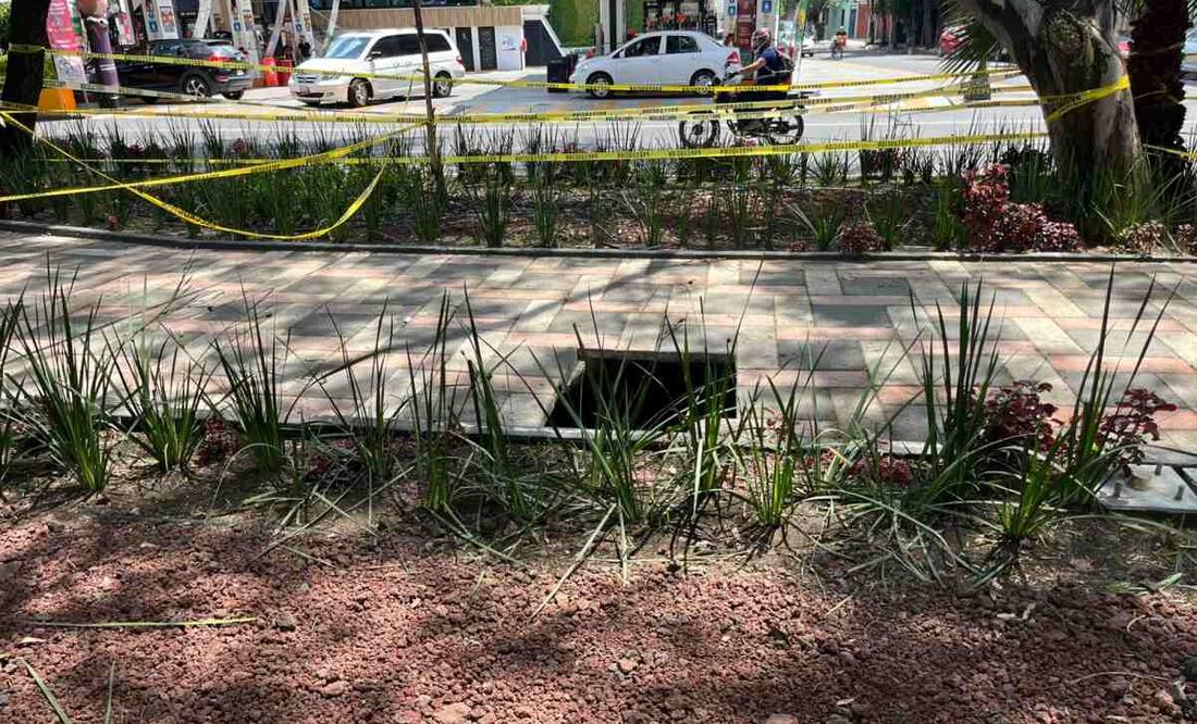 Así luce el socavón en la GAM donde una mujer cayó (24/08/2025). Foto: Especial