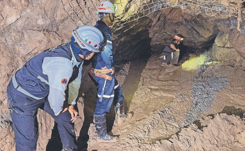 En la mina Santa Fe, en Sinaloa, siguen las labores para localizar al cuarto minero que continúa atrapado desde el 25 de marzo. Foto: Especial 
