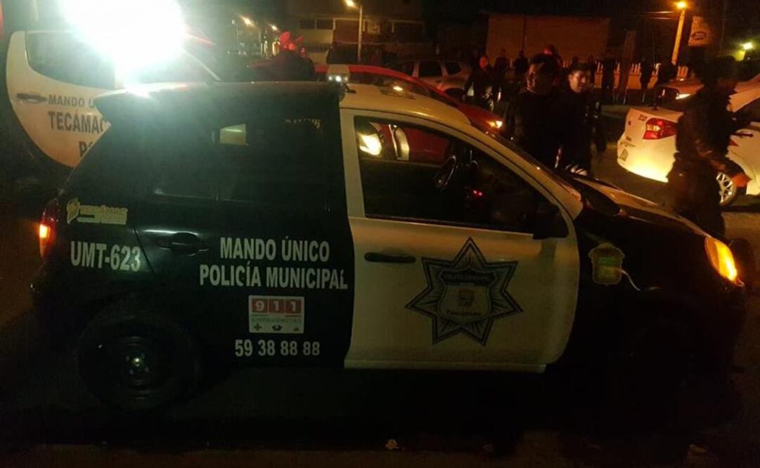 El vehículo de los policías asesinados en Tecámac. Foto: especial