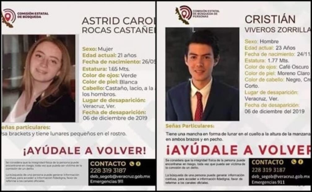 Reportan a cuatro jóvenes desaparecidos en Veracruz