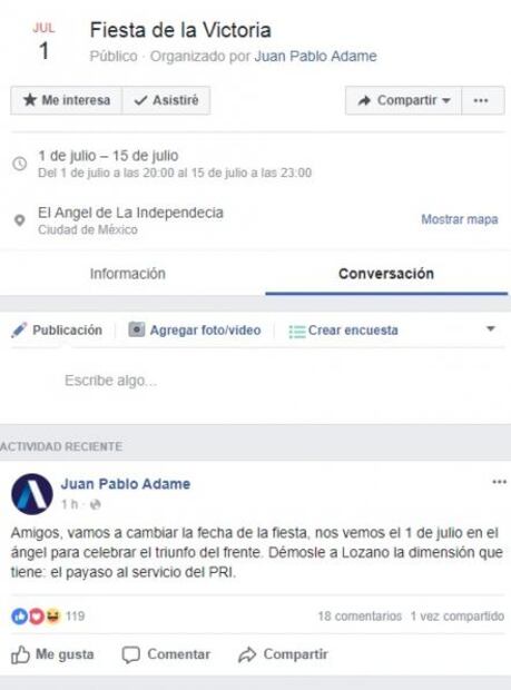 Posponen fiesta en honor a salida de Lozano del PAN