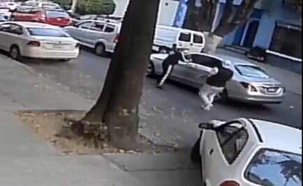 Captan presunto asalto a automovilista en la Roma