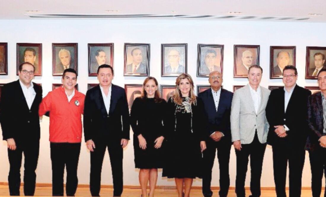 Claudia Ruiz Massieu, dirigente nacional del PRI, se reunió con gobernadores del tricolor y con los próximos coordinadores en el Congreso de la Unión para definir la agenda legislativa. (TOMADA DE TWITTER)