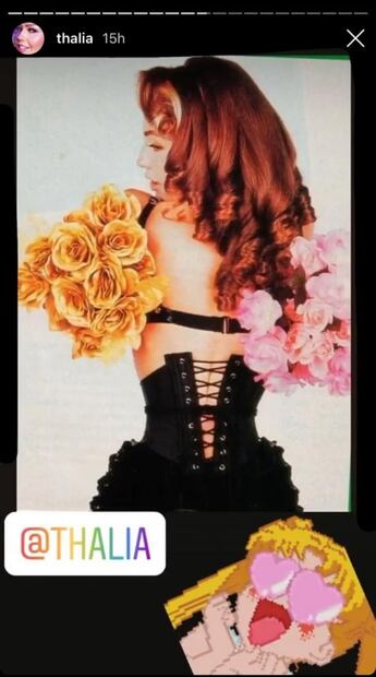 Thalía presume su cintura de avispa "sin costillas"