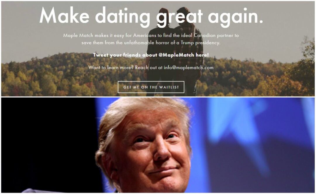 La campaña para emparejar estadounidenses con canadienses se ha revelado como un efectivo gancho publicitario para Maplematch.com