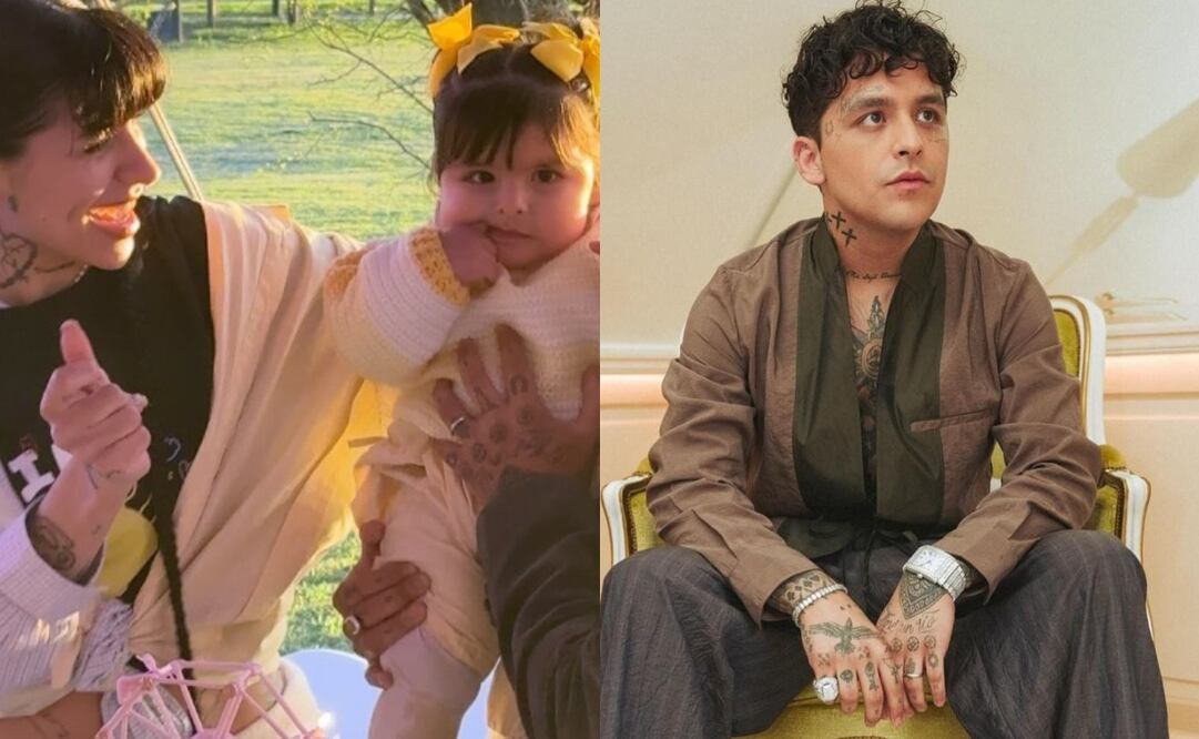 Cazzu celebra el primer año de su pequeña Inti con ¿Christian Nodal?.  Fotos tomadas de instagram