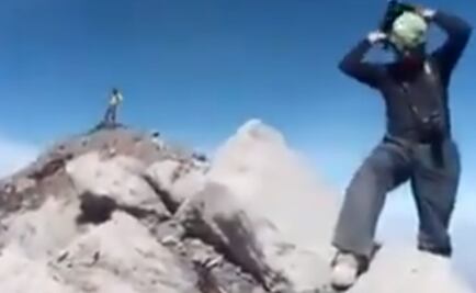 Identifican a alpinistas que escalaron hasta el cráter del Popocatépetl... y subieron video