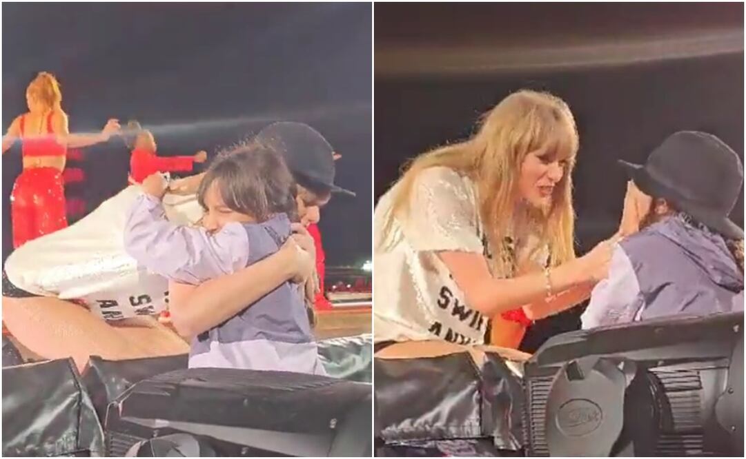 “Tiene el ángel más grande”: Taylor Swift regala sombrero a fan durante segundo concierto en México. Foto: Capturas de Twitter @TamaraVargasOf
