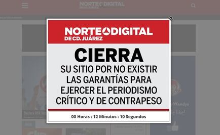 Diario “Norte” de Ciudad Juárez también cierra su sitio web
