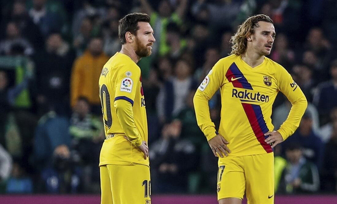 Compañeros del Barcelona. Foto: AP