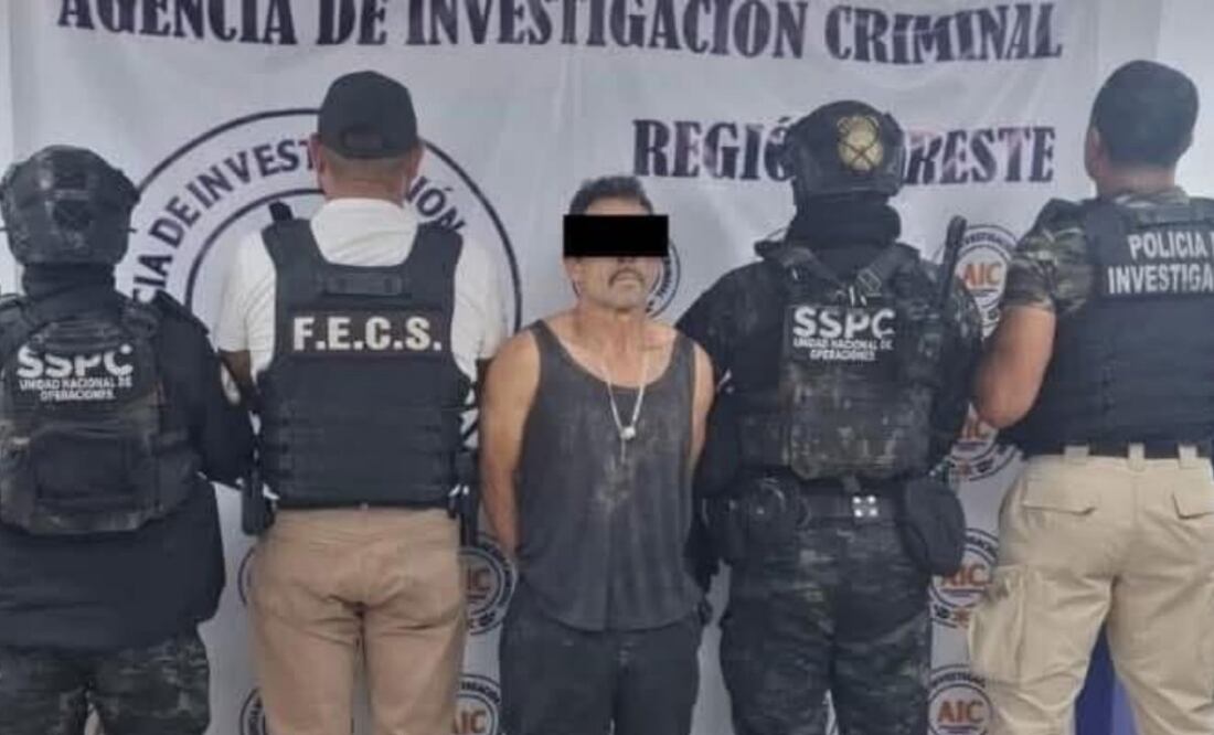 Detienen a sujeto que quemó con gasolina a su pareja en Aguascalientes y fue abandonarla a Zacatecas (29/10/2025). Foto: Especial