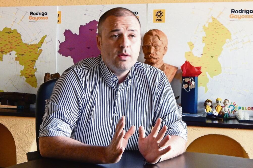 Rodrigo Gayosso Cepeda, hijo adoptivo del gobernador Graco Ramírez, afirma que es difícil apoyar a partidos que no comparten la ideología del PRD, por ejemplo el PAN que no tiene en sus principios la lucha por la causas sociales (ESPECIAL)