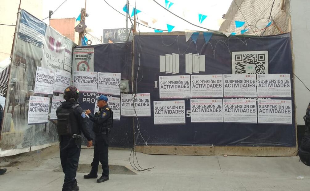 Suspenden actividades en construcción de la colonia Valle Gómez, tras derrumbe que sepultó a trabajadores. Foto: Especial