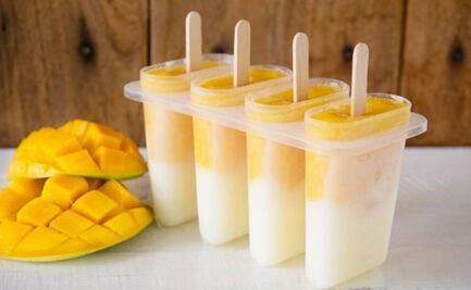#Receta: paletas heladas de mango y yogur