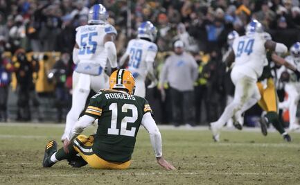 Aaron Rodgers se "congeló" en Lambeau Field; Detroit Lions eliminó a Green Bay Packers 