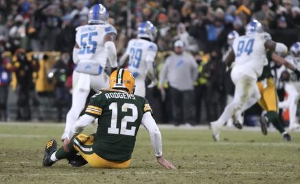 Aaron Rodgers se "congeló" en Lambeau Field; Detroit Lions eliminó a Green Bay Packers