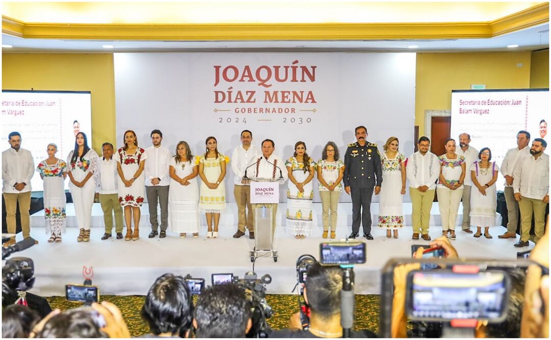 Gabinete del próximo gobernador de Yucatán, Joaquín Díaz Mena. El próximo martes y jueves dará a conocer otros nombramientos. Foto: Especial