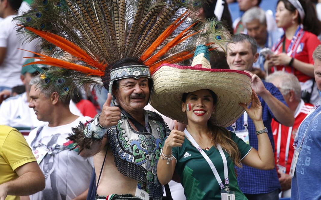 La belleza mexicana acaparó miradas en el Estadio Rostov. Foto EFE