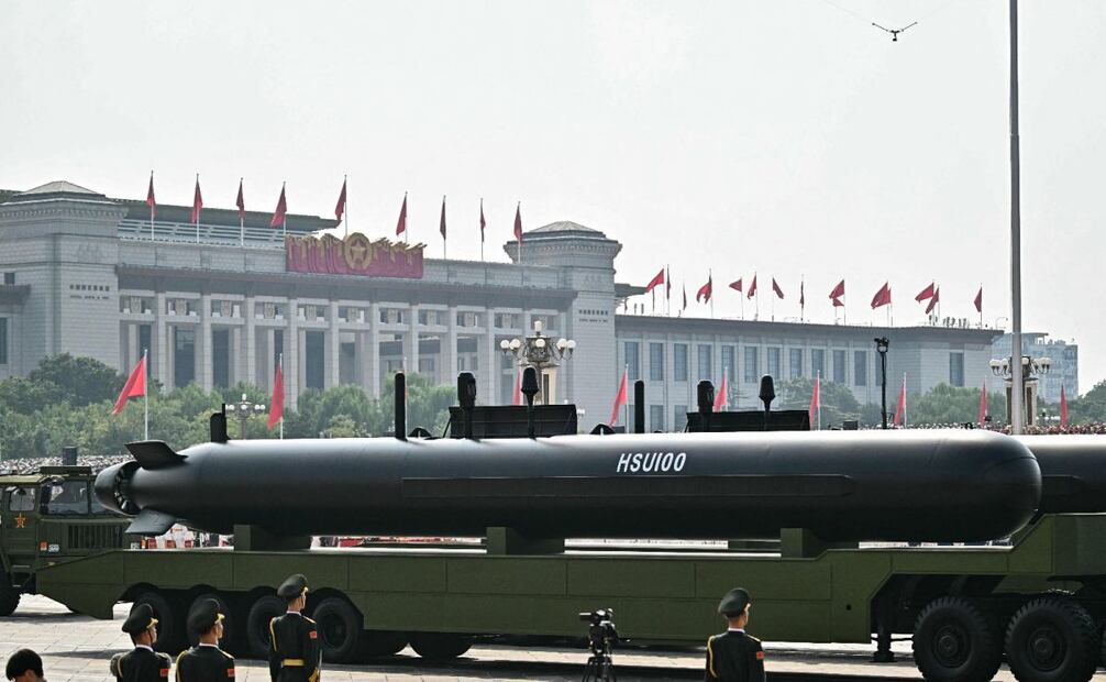 China exhibe nuevas armas en el desfile militar por el 80 aniversario del fin de la Segunda Guerra Mundial. (02/09/25) Foto: AFP