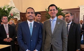 Canciller Velasco asiste a la 81 Asamblea General de la ONU; explora áreas de inversión en Foro Económico de Qatar