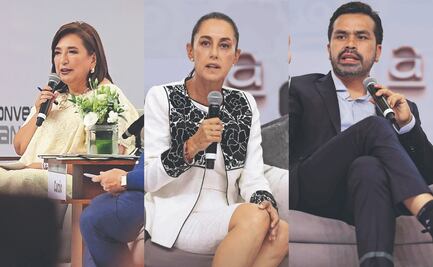 Sheinbaum, Gálvez y Máynez pasan prueba de fuego con banqueros