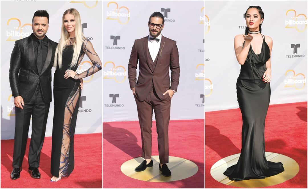 Luis Fonsi llegó acompañado de su esposa Agueda López, ambos de negro. (FOTOS: AGENCIAS)