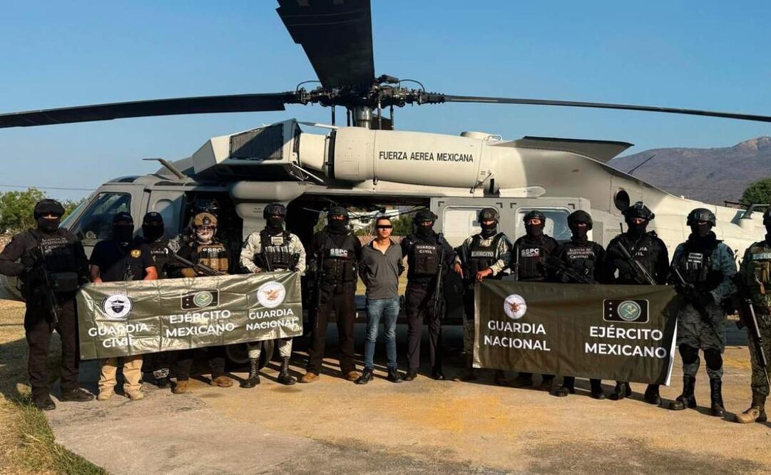 Autoridades federales detuvieron en el municipio de Apatzingán, Michoacán, a Gerardo Valencia Barajas, alias “La Silla" (26/02/25). Foto: Especial