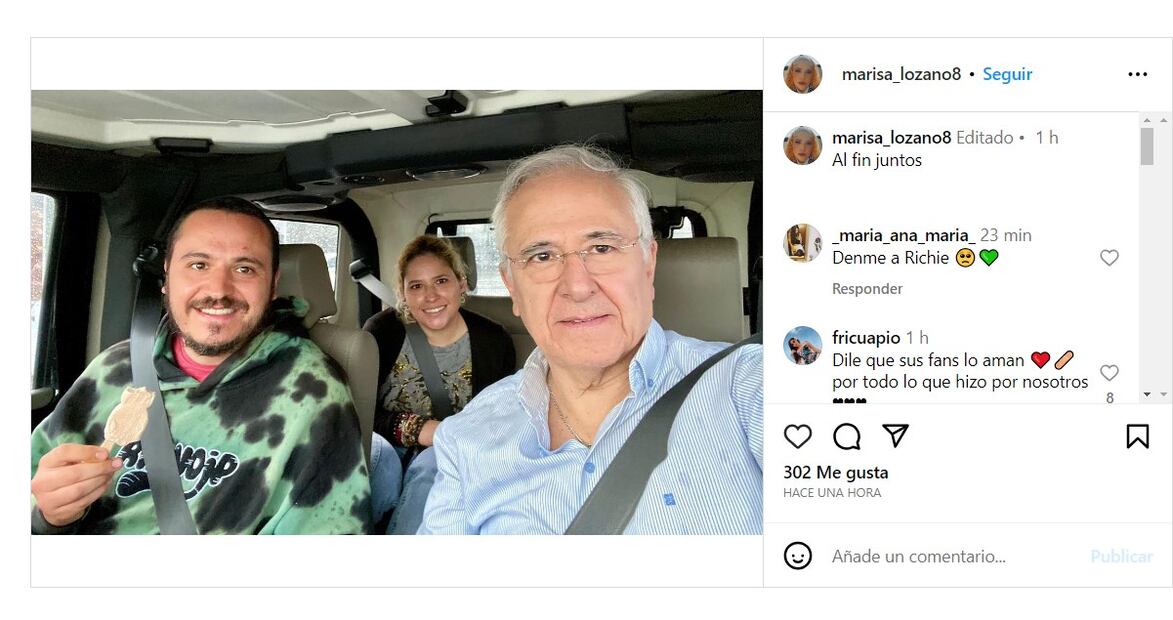 Ricardo, Marisa y Roberto O’Farrill. Foto: Instagram