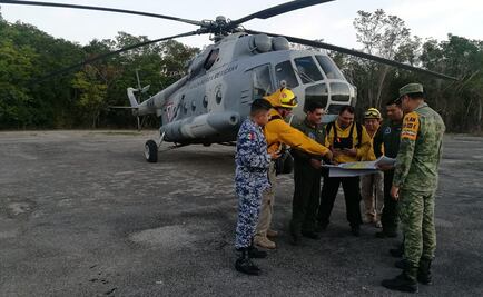 Sedena activa Plan DNIII E para combatir incendios en área protegida de Q. Roo