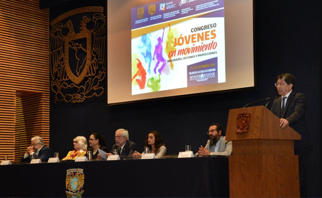 El rector de la UNAM, en la inauguración del Congreso “Jóvenes en movimiento, realidades, acciones y proyecciones”. Foto: Cortesía UNAM