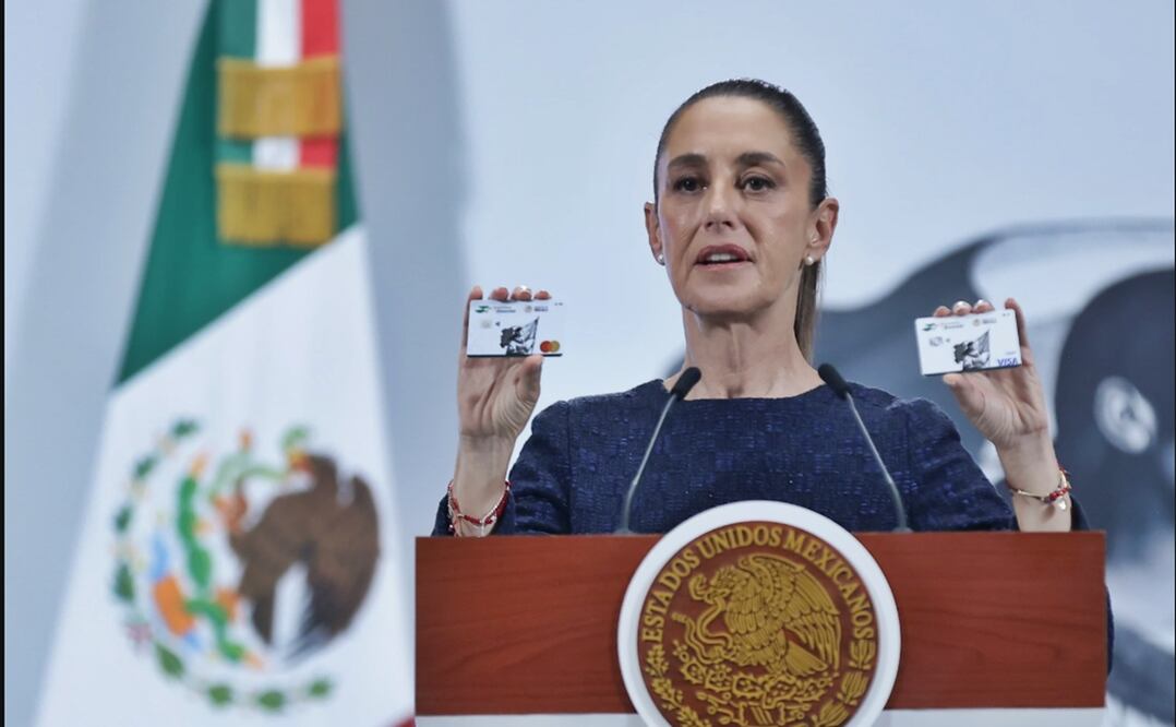 La presidenta Claudia Sheinbaum durante la mañanera del 18 de julio de 2025. Foto: Fernanda Rojas/EL UNIVERSAL