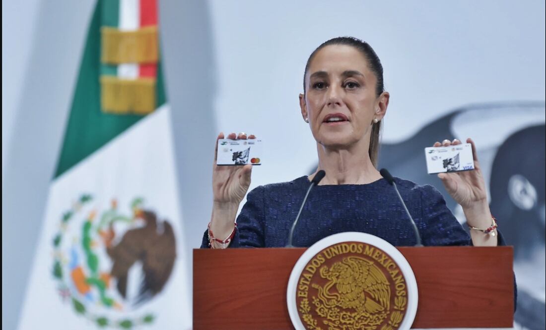 La presidenta Claudia Sheinbaum durante la mañanera del 18 de julio de 2025. Foto: Fernanda Rojas/EL UNIVERSAL