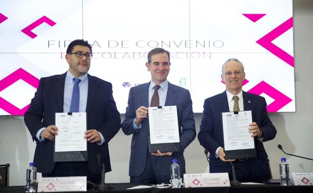 Firma de convenio de colaboración entre el INE, TEPJF Y Coparmex / Foto: Germán Martínez EL UNIVERSAL