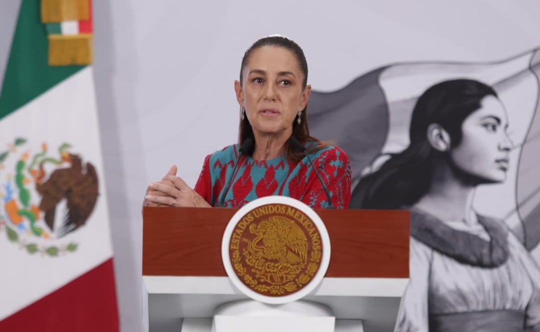 Claudia Sheinbaum en su conferencia matutina en Palacio Nacional el 06 de mayo de 2026. Foto: Carlos Mejía / EL UNIVERSAL