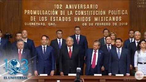 López Obrador encabeza en Querétaro la ceremonia del aniversario de la Constitución
