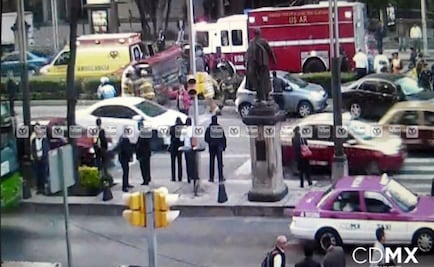 Volcadura complica vialidad frente al Senado