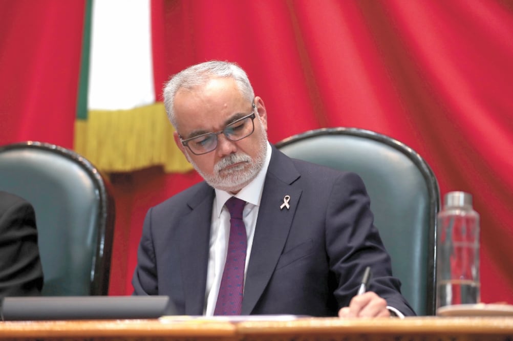 Gabriel O’Shea Cuevas, secretario de Salud del Estado de México, explicó que se declararon desiertas las licitaciones sobre medicamentos. Foto/JORGE ALVARADO. EL UNIVERSAL